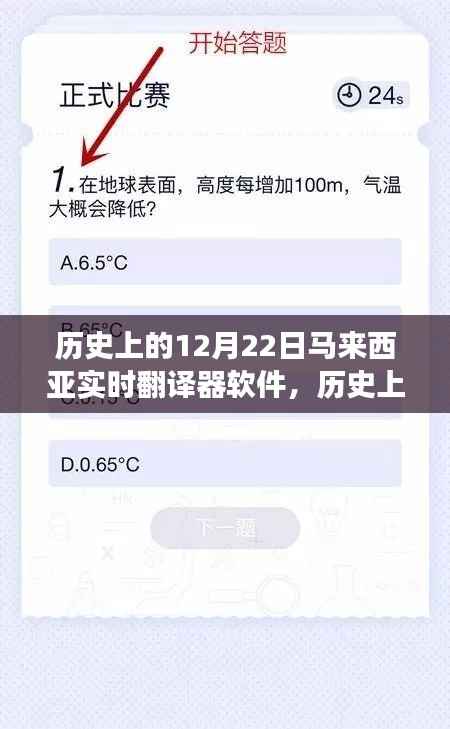 马来西亚实时翻译器软件的诞生与成长历程,回望历史上的12月22日