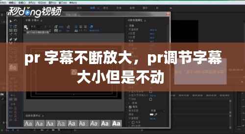 pr 字幕不断放大,pr调节字幕大小但是不动